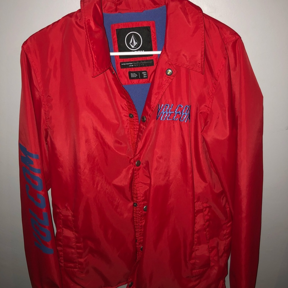 Red Volcom Coach Jacket